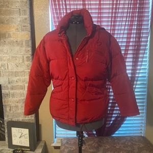 Guess outerwear puffer coat with zip out hood size small